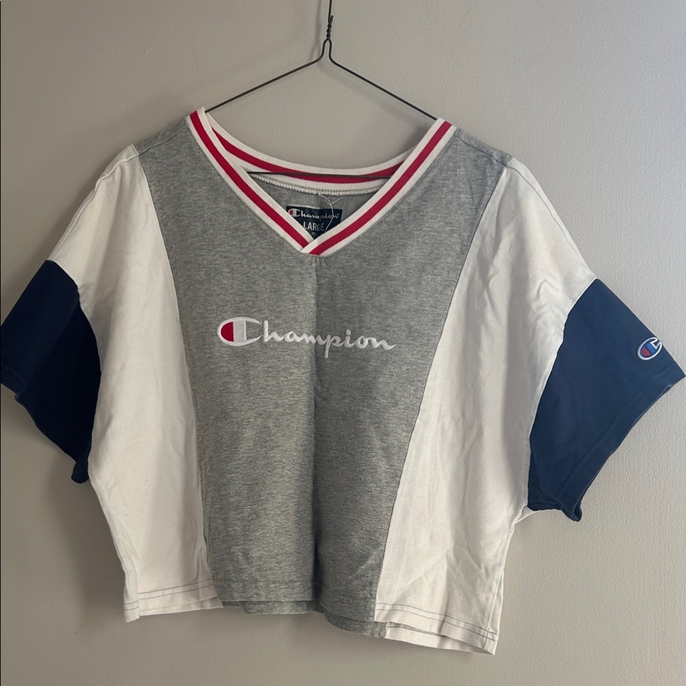 Champion Tri-Color V-Neck Tee
